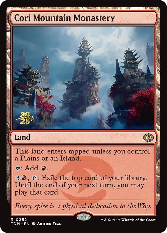 Cori Mountain Monastery [Tarkir: Dragonstorm Prerelease Promos] | Grognard Games