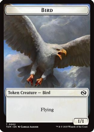 Bird // Monk Double-Sided Token (TDM-2 // 3) - Tarkir: Dragonstorm Foil | Grognard Games