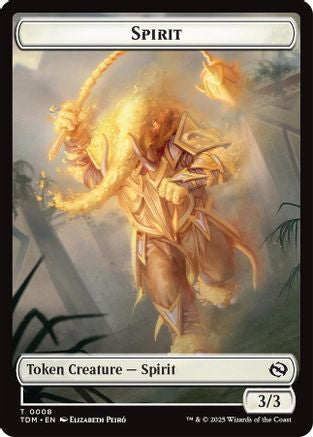 Spirit (0008) // Spirit (0009) Double-Sided Token (TDM-8 // 9) - Tarkir: Dragonstorm | Grognard Games
