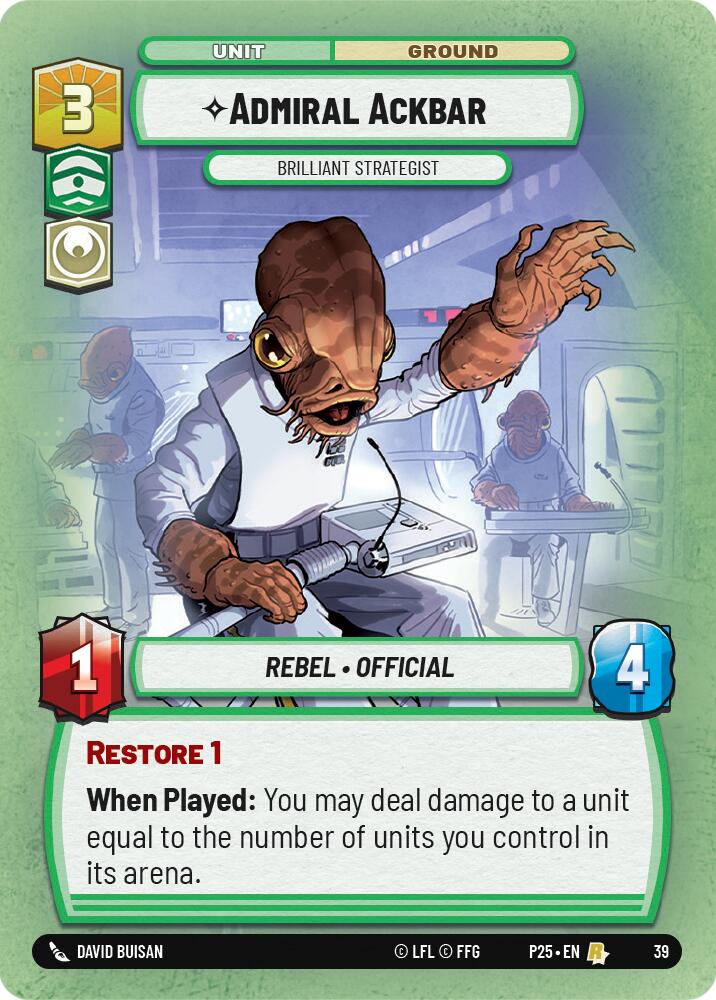 Admiral Ackbar - Brilliant Strategist (39) (39) [Store Showdown Promos] | Grognard Games