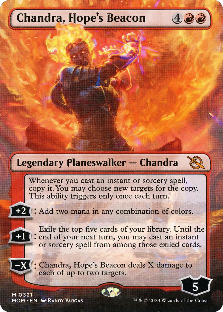 Chandra, Hope's Beacon (Borderless Alternate Art) [March of the Machine] | Grognard Games