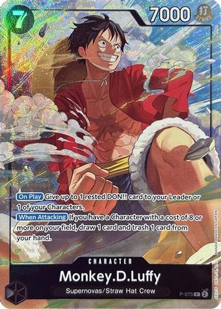 Monkey.D.Luffy (Premium Card Collection -Best Selection Vol. 3-) (P-075) - One Piece Promotion Cards Foil | Grognard Games