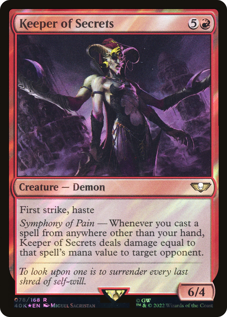 Keeper of Secrets (Surge Foil) [Universes Beyond: Warhammer 40,000] | Grognard Games