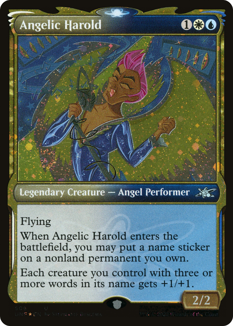 Angelic Harold (Showcase) (Galaxy Foil) [Unfinity] | Grognard Games