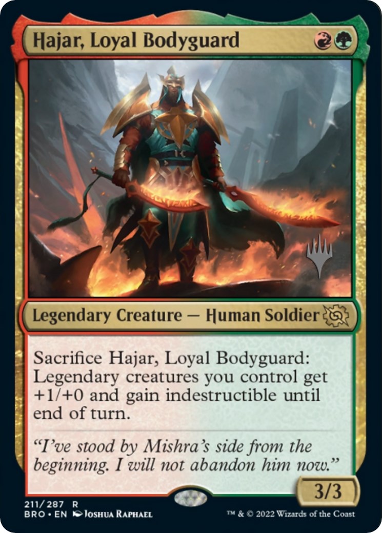 Hajar, Loyal Bodyguard (Promo Pack) [The Brothers' War Promos] | Grognard Games