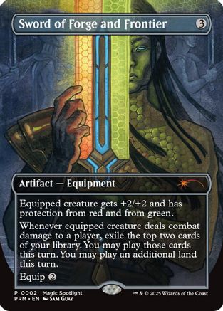Sword of Forge and Frontier (Borderless) (UMP-002) - Unique and Miscellaneous Promos | Grognard Games