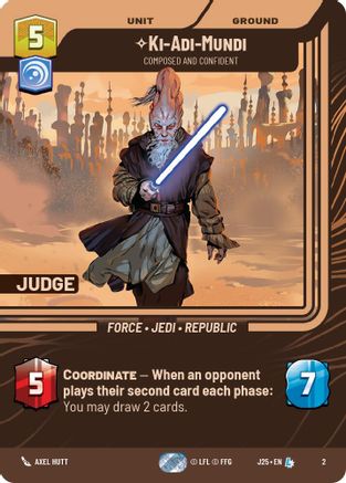 Ki-Adi-Mundi - Composed and Confident (2) (2) [Judge Promos] | Grognard Games