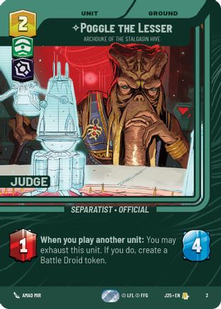 Poggle the Lesser - Archduke of the Stalgasin Hive (3) (3) [Judge Promos] | Grognard Games