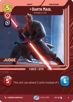 Darth Maul - Revenge at Last (5) (5) [Judge Promos] | Grognard Games