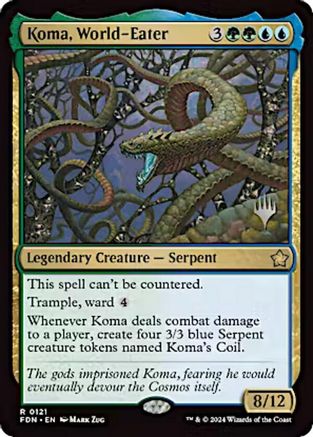 Koma, World-Eater (PPDFT-121) - Promo Pack: Aetherdrift Foil | Grognard Games