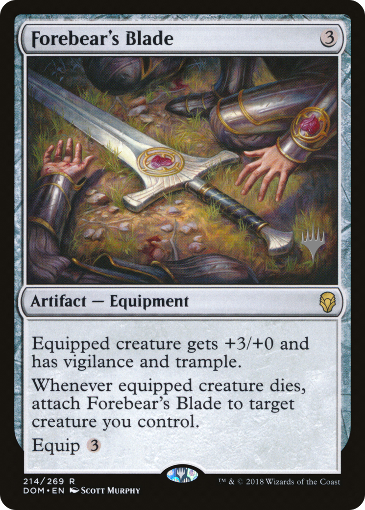 Forebear's Blade (Promo Pack) [Dominaria Promos] | Grognard Games