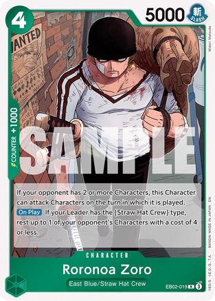Roronoa Zoro (EB02-019) - Extra Booster: Anime 25th Collection Foil | Grognard Games