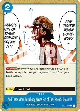 And That's When Somebody Makes Fun of Their Friend's Dream!!!! (EB02-030) - Extra Booster: Anime 25th Collection | Grognard Games