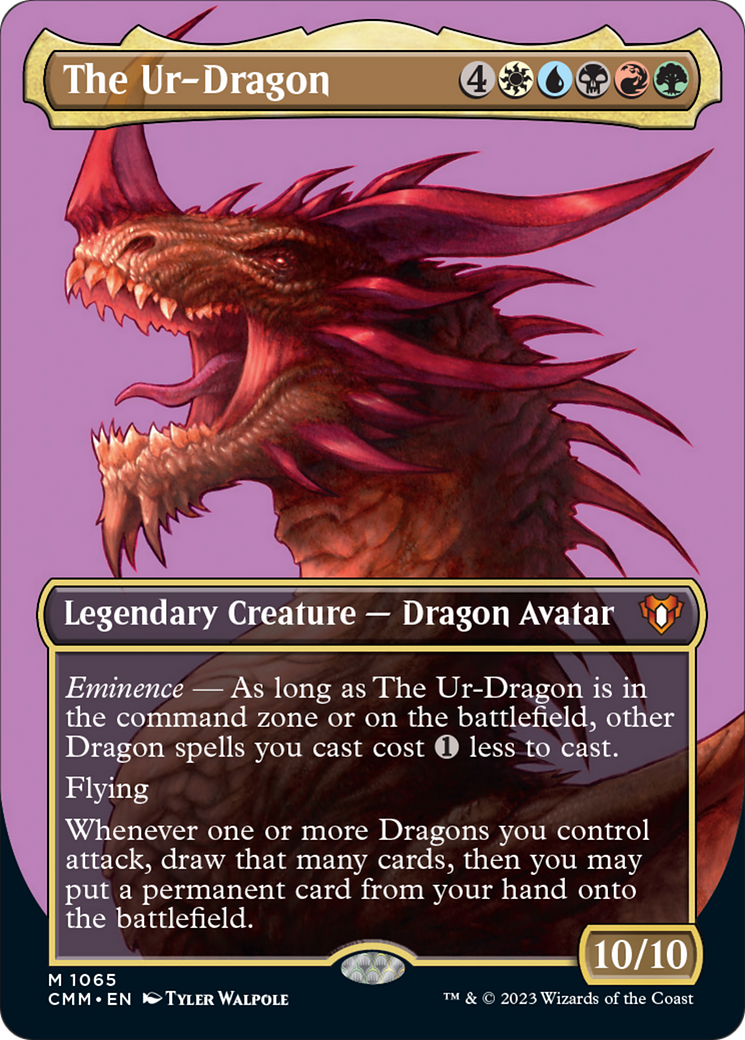 The Ur-Dragon (Borderless Textured Foil Frame Break) [Commander Masters] | Grognard Games