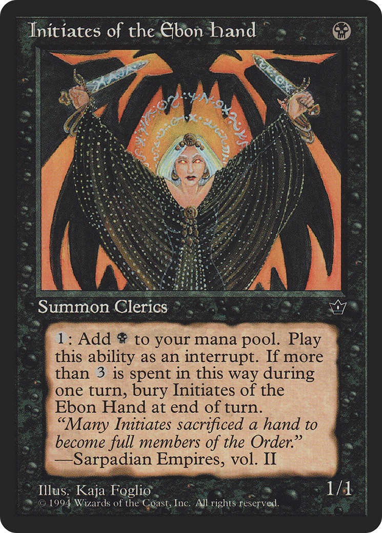 Initiates of the Ebon Hand (Kaja Foglio) [Fallen Empires] | Grognard Games