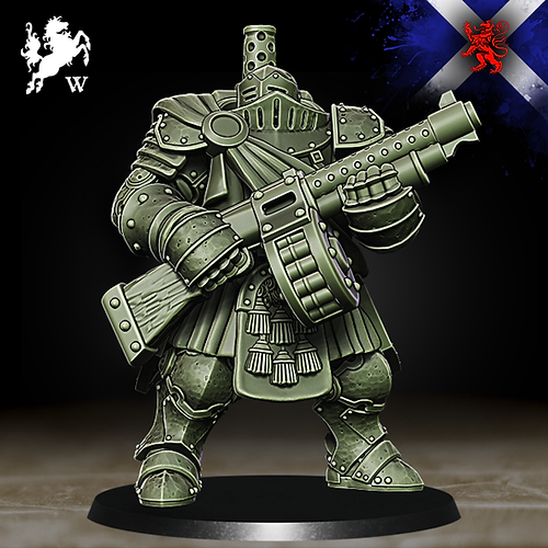 Trench Stench: Highlanders - Heavy Soldier with Shotgun | Grognard Games