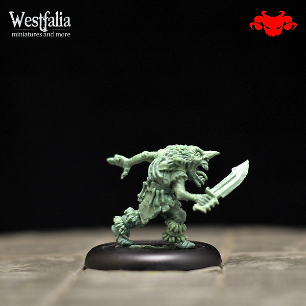 Westfalia Miniatures: Lesser Goblin with Rusty Knife | Grognard Games