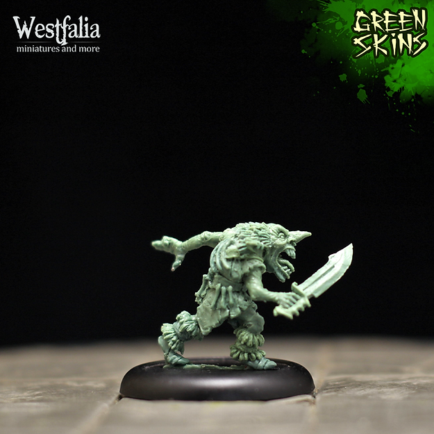 Westfalia Miniatures: Lesser Goblin with Rambo Knife | Grognard Games