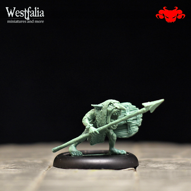 Westfalia Miniatures: Lesser Goblin with Spear | Grognard Games