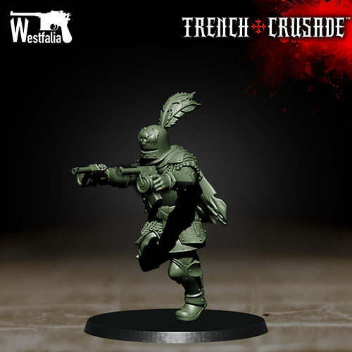 Trench Stench: Red Brigade - Gunslinger Lieutenant (Running) | Grognard Games
