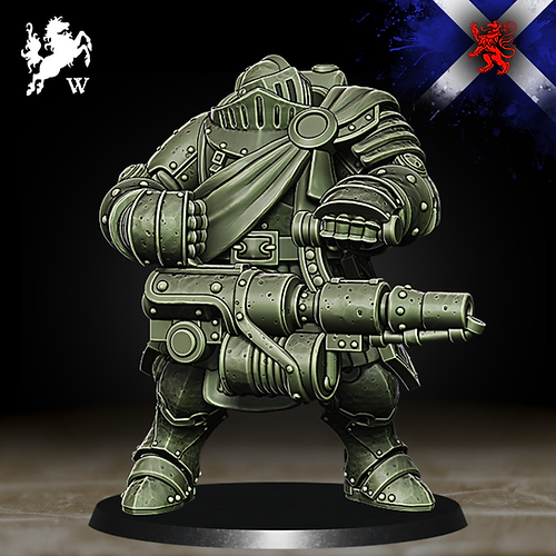 Trench Stench: Highlanders - Heavy Soldier with Flamer | Grognard Games