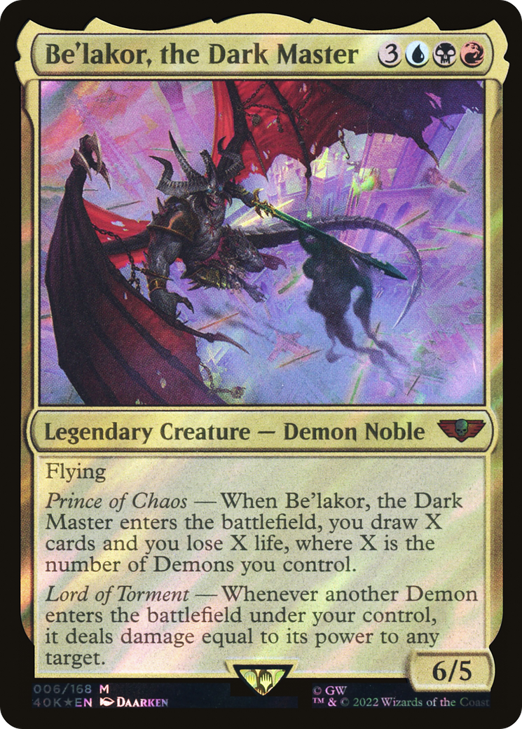 Be'lakor, the Dark Master (Surge Foil) [Universes Beyond: Warhammer 40,000] | Grognard Games