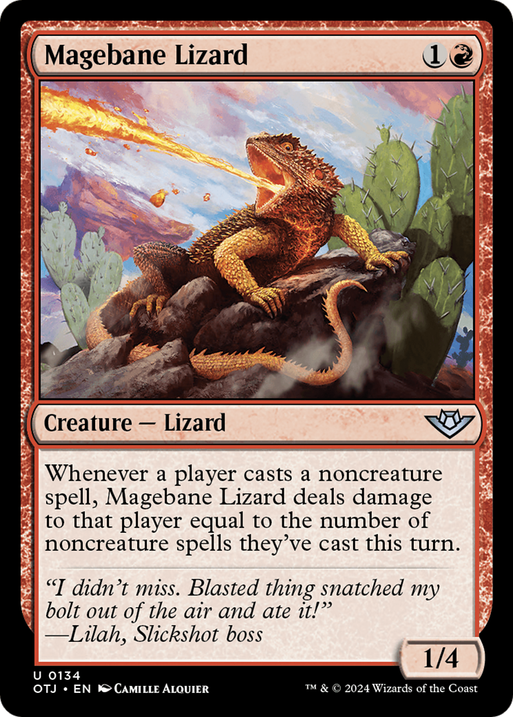 Magebane Lizard [Outlaws of Thunder Junction] | Grognard Games