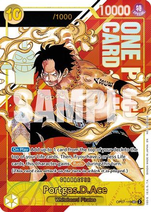 Portgas.D.Ace (Serial Numbered) (OP07-119) - One Piece Promotion Cards Foil | Grognard Games