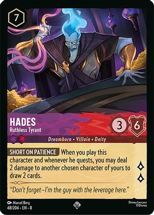 Hades - Ruthless Tyrant (48/204) [Reign of Jafar] | Grognard Games
