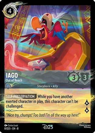 Iago - Out of Reach (8) - Disney Lorcana Promo Cards Holofoil | Grognard Games