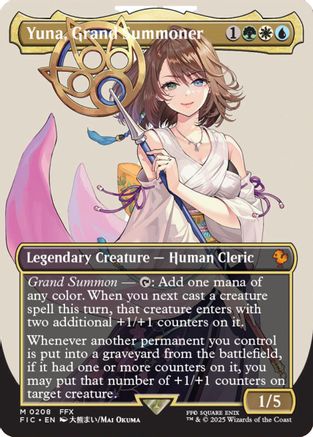Yuna, Grand Summoner (Borderless) (FIC-208) - Commander: FINAL FANTASY | Grognard Games
