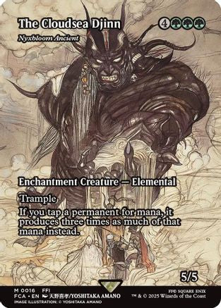 The Cloudsea Djinn - Nyxbloom Ancient (Showcase) (FCA-016) - FINAL FANTASY: Through the Ages Foil | Grognard Games
