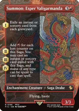 Summon: Esper Valigarmanda (Borderless) (FIC-198) - Commander: FINAL FANTASY Foil | Grognard Games