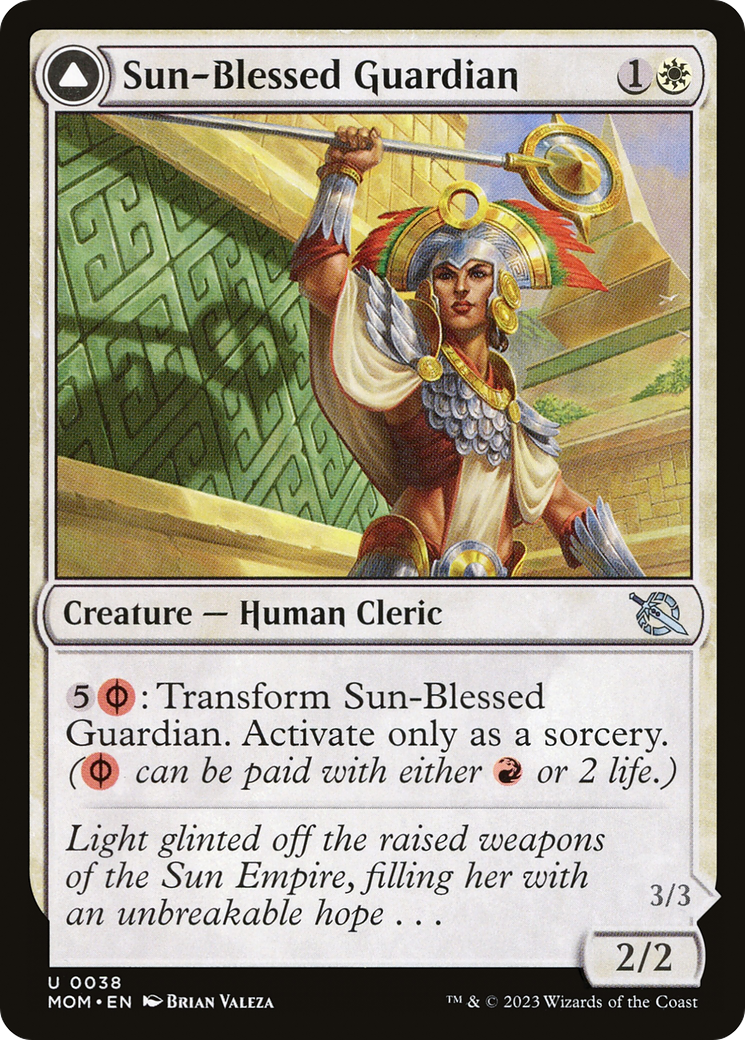 Sun-Blessed Guardian // Furnace-Blessed Conqueror [March of the Machine] | Grognard Games