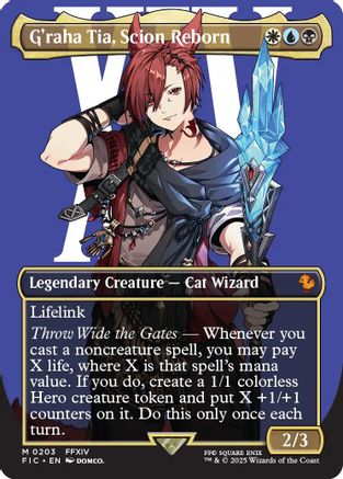 G'raha Tia, Scion Reborn (Borderless) (FIC-203) - Commander: FINAL FANTASY | Grognard Games