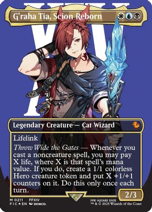 G'raha Tia, Scion Reborn (Borderless) (Surge Foil) [FINAL FANTASY Commander] | Grognard Games