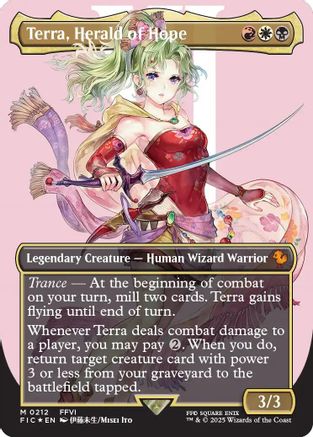 Terra, Herald of Hope (Borderless) (Surge Foil) [FINAL FANTASY Commander] | Grognard Games