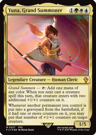 Yuna, Grand Summoner (Surge Foil) [FINAL FANTASY Commander] | Grognard Games