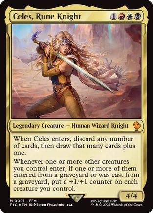 Celes, Rune Knight (FIC-001) - Commander: FINAL FANTASY Foil | Grognard Games