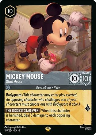 Mickey Mouse - Giant Mouse (199/204) [Reign of Jafar] | Grognard Games