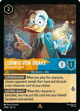 Ludwig Von Drake - All-Around Expert (7/204) [Reign of Jafar] | Grognard Games