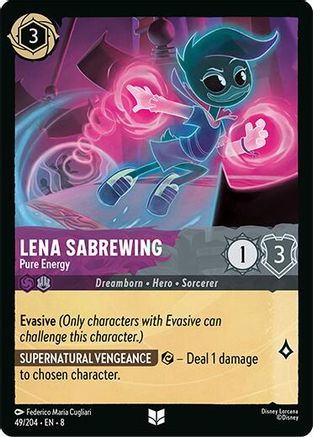 Lena Sabrewing -- Pure Energy (49/204) [Reign of Jafar] | Grognard Games