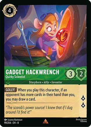 Gadget Hackwrench - Quirky Scientist (99/204) [Reign of Jafar] | Grognard Games