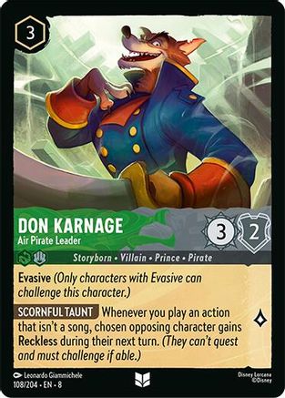Don Karnage - Air Pirate Leader (108/204) [Reign of Jafar] | Grognard Games