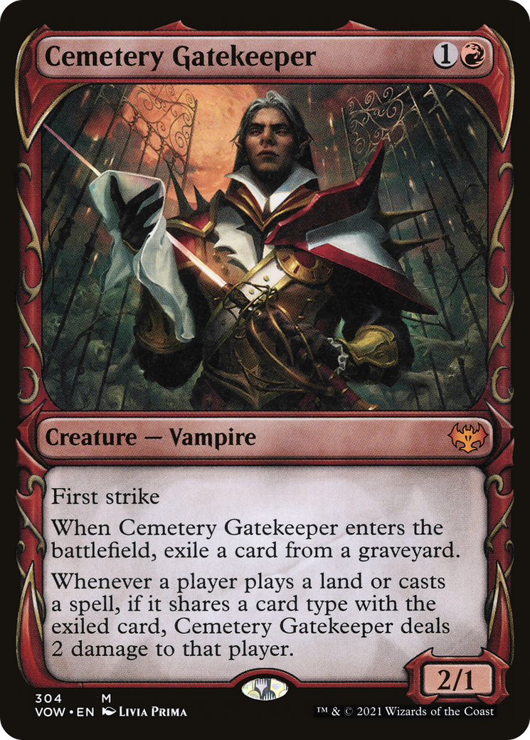 Cemetery Gatekeeper (Showcase Fang Frame) [Innistrad: Crimson Vow] | Grognard Games