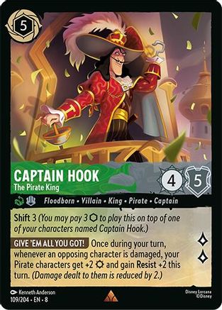 Captain Hook - The Pirate King (109/204) [Reign of Jafar] | Grognard Games