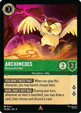 Archimedes - Resourceful Owl (113/204) [Reign of Jafar] | Grognard Games