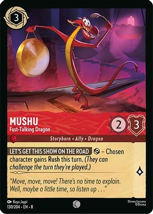 Mushu - Fast-Talking Dragon (130/204) [Reign of Jafar] | Grognard Games