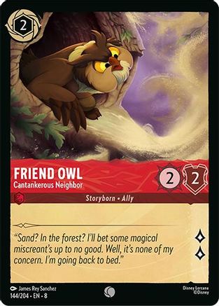 Friend Owl - Cantankerous Neighbor (144/204) [Reign of Jafar] | Grognard Games