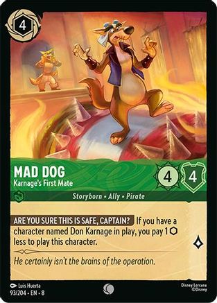 Mad Dog - Karnage's First Mate (93/204) [Reign of Jafar] | Grognard Games